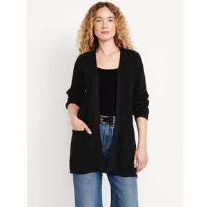 Old Navy Black Longline Open-Front Cardigan Sweater